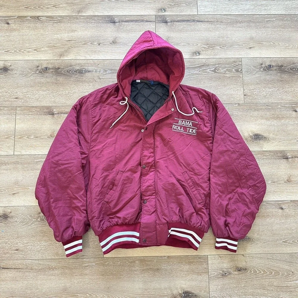 Vintage Alabama Jacket Mens L Crimson Tide Gem‎ Sportswear 90s 80s Puffer